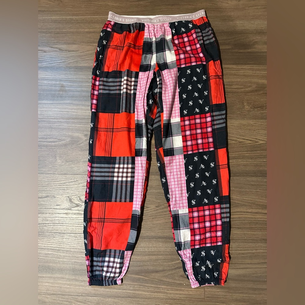 Victoria's Secret Kids Patchwork Joggers - Red and Black